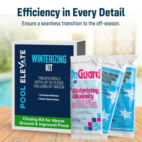 Winterizing Kit For Pools Up To 12,000 Gallons Fits Above Ground And In Ground Pools Three In One Maintenance package with products