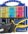 340 Piece Heat Shrink Wire Connector Set With 9 Inch Crimping Tool And Organizer Marine Grade Waterproof Butt Connectors