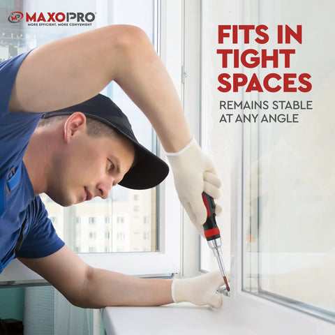 Person using Ratcheting Screwdriver Set With Magnetic Tips 19 In 1 All In One Portable Handy Multi Tool for home improvement.