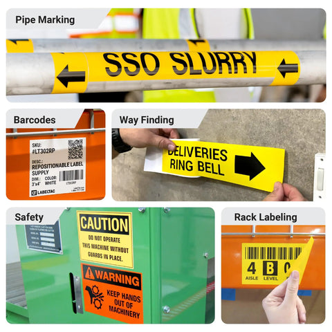 Top Notch White Vinyl Label Rolls For Thermal Transfer Printers, 4 X 150 Ft Adhesive Refill compatible for safety and labeling.