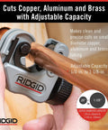 Compact Auto Feed Tubing Cutter For Tight Spaces, 1/4 To 1-1/8 Inch Copper Aluminum Brass And Plastic Tubing cutting copper pipe