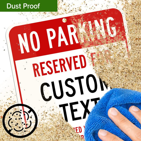 No Parking Sign For Biz Use, Custom Reserved Parking Sign 10x14 Inches, Rust Free 040 Aluminum, Fade Resistant, Made In USA