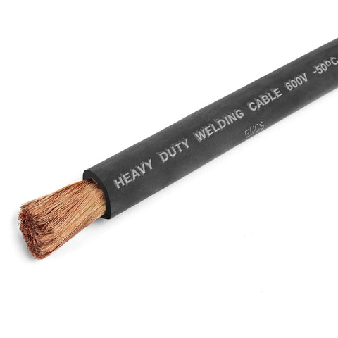 One Zero Gauge Premium Built To Last Extra Flexible Welding Cable 600 Volt Black 15 Feet Made In The USA Sunlight Resistant Water Resistant Highly Flexible 30 Gauge Copper Strands Ships As A Coil Special Packaging For Quality