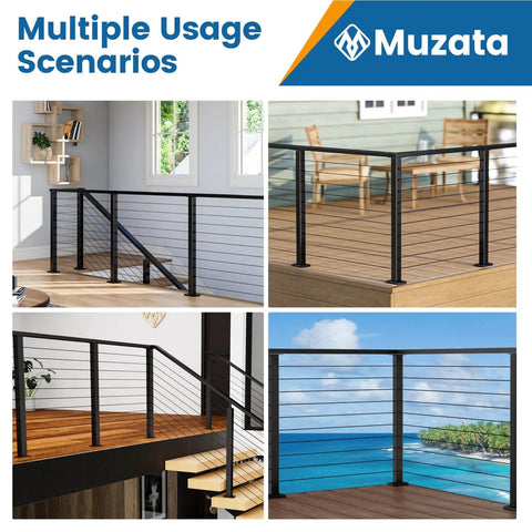 Awesome Level Drilled Aluminum Cable Railing Post That Is Perfect For Your 36 Inch Residential Deck Projects Comes Pre Drilled