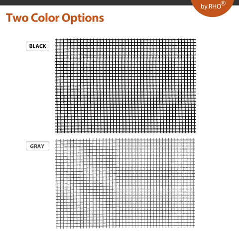 Black and gray color options of Extra Wide Screen Repair Kit For Doors And Windows, 4 Inch By 15 Foot, Black Adhesive Waterproof Fiberglass Tape
