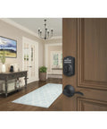 Interior door with Camelot Electronic Keypad Deadbolt Lock With Keyless Front Door Entry and Mechanical Key Backup, Matte Black Finish