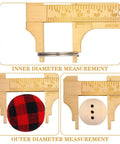Brass Vernier Caliper Pocket Caliper Set With Double Scale mm And Inch measuring inner and outer diameters in jewelry making.