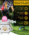 Carburetor Replacement For 25cc Weed Eater Trimmer Fits WS2200 WS210 WC2200 WC210 CMXGTAMD25CC CMXGTAMD25SC 753-06190 on lawn