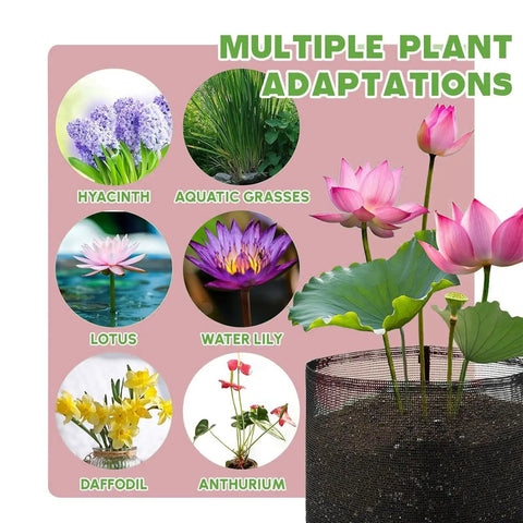 Small Pond Plant Baskets With Breathable Aquatic Plant Bags Super Easy Planting for Hyacinth, Lily, Anthurium, and More