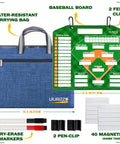 Baseball Lineup Board for Dugout with Movable Lineup Cards and Marker Clipboard Must Have Coach Gear for Baseball and Softball