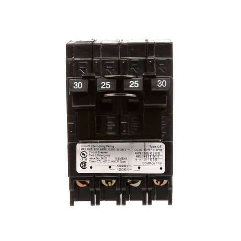 Heavy Duty 30 To 25 Amp Quad Circuit Breaker For Electrical Panels And Load Centers With 10kA Interrupting Rating