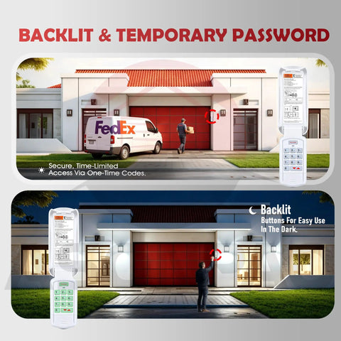 Must Have Universal Garage Door Opener Remote Compatible With G3T A R BX Series For 1997 To Present Openers with backlit feature