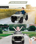 12V Licensed Toyota Tundra Ride On Truck For Kids With Remote Control Battery Powered Toy Car Realistic Off Road Look Safe Parental Control Durable Outdoor Kids Vehicle For Boys And Girls, dual driving modes