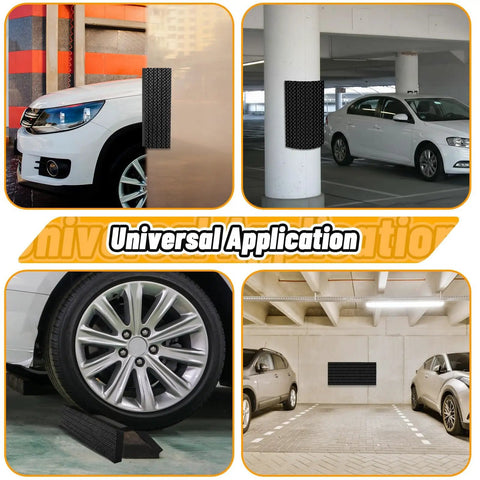 Garage Wall Protector Bumpers In Black Foam, Two Pack Corner Guards for parking areas shielding walls and columns
