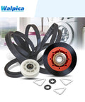 Dryer Repair Kit with Belt and Idler Pulley 4392067 W10837240, drum rollers, and parts for Cabrio Duet Maytag Kenmore.