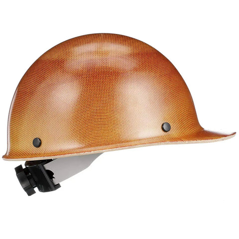 Skullgard Cap Style Safety Hard Hat With Swing Ratchet Suspension For High Heat Up To 350F Phenolic Resin Non Slotted Cap Standard Tan