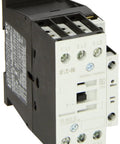 XTCE025C10A XT-IEC Contactor and Starter 45mm heavy duty, 3-pole design, visible front view, 25A, black and white casing