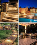 3W Retaining Wall Lights For Outdoor Hardscape Lighting 4 Inch, IP66 Waterproof Low Voltage 12V/24V Step Lights in garden
