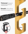 Solid Wood Horizontal Fishing Rod Holder Rack For Garage Wall Or Ceiling Mount Holds Up To 5, 10 Or 20 Rods Or Combos