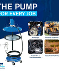 Professional Air Operated Grease Pump For 120 Lb Drums Built Tough To Crush Daily Shop Grind With A Silent Noncorrosive Motor and Booster Hose