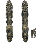 Antique Bronze Drop Handle Set for Cabinet Doors and Wardrobes With 64mm Center Hole European Style Movable Pendant Pull Knob Two Pack