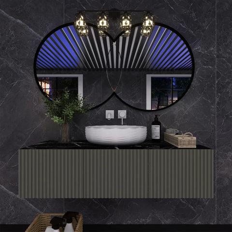 4 Light Matte Black Vanity Lights For Bathroom With Crystal Shade, Modern Wall Sconces Above Mirror, Dope Look For Bedroom
