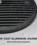 Close-up of die-cast aluminum housing with heat dissipation for Six Pack 150W UFO LED High Bay Lights With Plug, Crazy Bright, 21050 Lumens