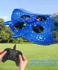 Noob-Friendly Foam RC Airplane For Kids And Beginners, 2.4GHz Remote Control flying against a blue sky with trees in background