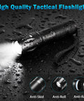 Beefy Six Pack LED Flashlights With High Lumens, 5 Mode Tactical Beam, waterproof flashlight illuminating in rain