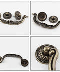 5 Piece Drop Bail Cabinet Handles Bronze Finish 6.2 Inch Total Length With 5 Inch Center To Center Hole Spacing Drawer Pulls