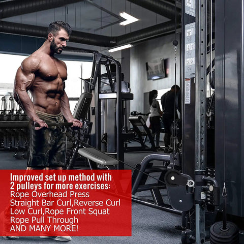 Silent Cable Pulley System With Detachable Rotation Wheel LAT Traction Block For DIY Home Lifts, Clothesline And Shop Hoists, Heavy Duty Bearings, Easy Install 3.54 Inch Wheel used on gym cable machine