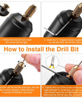 Pro Grade Electric Resin Drill Set With Pin Vise Mini Hand Drill Kit and guide on installing twist drill bits for resin craft