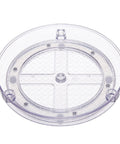 Clear Lazy Susan Turntable Organizer For Spices And Condiments With Smooth Rotating 2 Tier Design Nine Inch Diameter BPA Free Plastic