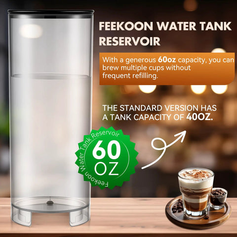 60 Oz Water Tank Reservoir For Nespresso Vertuo Plus Deluxe XN900840 XN900T40 Pod Coffee Machines Replacement, big capacity.