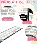 2 Pack Composition Notebook Banner Posters For Classroom Growth Mindset Decor with bright, waterproof, thick paper details