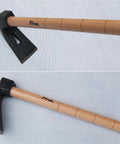 Rugged Forged Woodworking Hammer With Claw Head And Garden Hoe Attachment 1.7Lb Pro Grade Tool with wooden handle