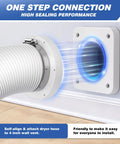 Magnetic Dryer Vent Connector With Airtight Seal For Tight Spaces DV180 4-Inch Duct Kit installation demonstration