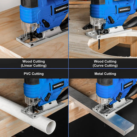 20V Brushless Cordless Jig Saw With 4.0Ah Battery, 3200 SPM Variable Speed cutting wood, PVC, and metal with precision.