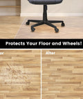 Extra Large 63 Inch By 51 Inch Clear Chair Mat For Hardwood Floors with Heavy Duty Plastic Protector under rolling chair