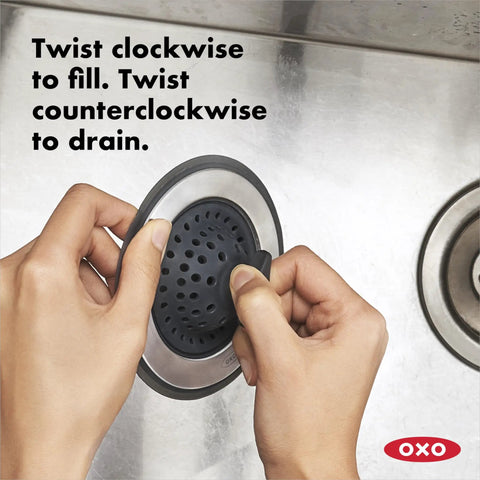 Two In One Sink Strainer Stopper For Kitchen Use Converts From Drain Strainer To Full Stopper With Easy Twist To Switch No Tools Needed Keeps Food Scraps Out While You Fill The Sink