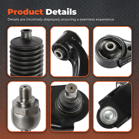 Labwork 10pc front suspension kit: lower control arms, ball joints, tie rod ends, sway bar links for Santa Fe 2007–2012