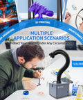 Person soldering with Powerful Solder Fume Extractor With 240 Cubic Meters Per Hour Suction And 120W Brushless Motor 4 Layer
