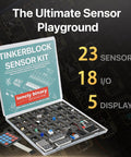 Gold Edition 46 Piece Sensor Module Kit Lead Free With Tutorial Sensor Kit Compatible With Arduino IDE ESP32 S3 Raspberry Pi Pico For DIY Prototyping Starter Kit displayed open with sensor components.