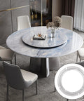 Two 8-inch aluminum lazy Susan bearings shown as round dining-table swivel plates