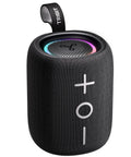 Front view of StormBox Mini Plus Portable Bluetooth Speaker with 360 Surround Sound, 12W Output, RGB lights, and Type C port.