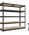 Heavy Duty 5 Tier Adjustable Metal Shelving Unit for Garage and Basement, 2500 lbs Total Capacity Storage Rack