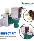 Refrigerator Water Inlet Valve Replacement For Whirlpool W10238100 W10498990, OEM Robertshaw Part with 5/16 inch compression