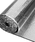 Roll of durable double reflective aluminum foil window film, 48 by 120 inches, for RVs, cars, and garages to block blinding summer sun.