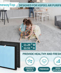 Two Pack Air Replacement Filter Set For Home Air Purifier With True HEPA H13 Filter Carbon Odor Control And Pre Filter