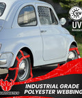 Beefy 2 Pack Tow Dolly Straps With Flat Hooks For 14 To 17 Inch Wheels 10000 Lbs Break Strength 2 Inch Wide on car wheel